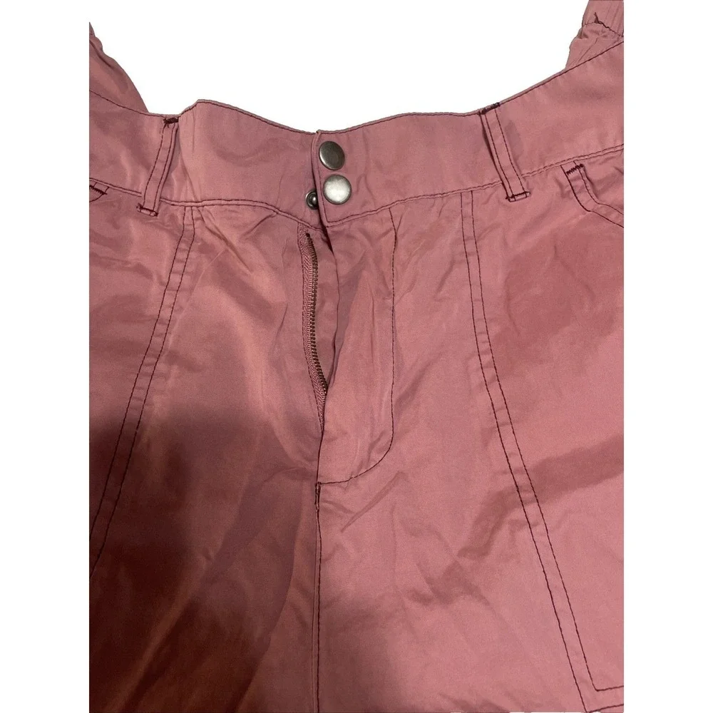 Unbranded Cargo Joggers Womens XL Dusty Rose Mauve Good Lightweight Utility - Picture 2 of 4